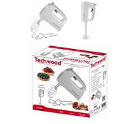 Batteur Multifonctions - TECHWOOD - 300 W - 5 Vitesses - Fonction Turbo - 2 Batteurs et Crochets