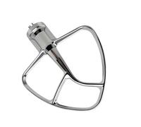 Batteur plat en acier inoxydable K45B, Compatible avec le batteur sur socle à tête inclinable, fixation palette polie 4.5-5 Qt