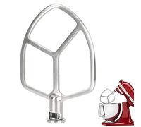 Batteur Plat en Acier Inoxydable pour Mixeur Kitchen-Aid à Tête Inclinable de 6 litres,Passe au Lave-Vaisselle