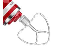 Batteur plat en acier inoxydable pour mixeur KitchenAid à tête inclinable de 4,5 l à 5 qt compatible avec K45SS, KSM75, KSM90, KSM125 Accessoire pour la pâtisserie, accessoire de mélange de pâte à