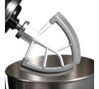 Batteur pour batteurs sur socle à tête inclinable de 4,5 et 5 litres, racloir flexible en silicone pour séries Classic et Artisan, grattage automatique pour un mélange efficace, blanc