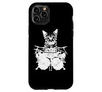 Batteur pour Chat Amusant et Mignon Chaton Rock & Roll Coque pour iPhone 11 Pro