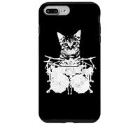 Batteur pour Chat Amusant et Mignon Chaton Rock & Roll Coque pour iPhone 7 Plus/8 Plus