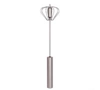 Batteur rotatif à main en acier inoxydable pour battre les œufs, la crème, la sauce, la pâte, gadget de cuisine portable 24,6 cm