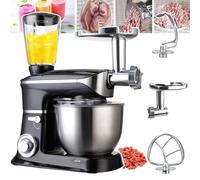 Batteur sur pied, 6,5 L, 1300 W, contrôle à 6 vitesses avec impulsion, comprend un crochet pétrisseur et un fouet pour jus, pétrir et broyer