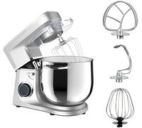 Batteur sur pied robuste de 11 L 1700 W, mélangeur électrique à 6 vitesses avec 3 accessoires et base antidérapante, pour la pâtisserie maison et la cuisine quotidienne
