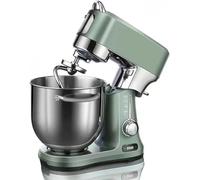 Batteur Sur Socle 800 W, Mélangeur de Comptoir avec Bol Et Batteur en Acier Inoxydable de 7 L, Mélangeurs Électriques Portatifs Réglables À 4 Vitesses, pour Cuisine Cuisson Gâteaux Œufs Crème