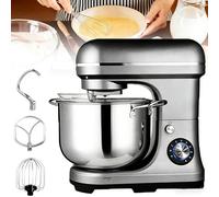 Batteur sur socle électrique 10 L 2000 W - Machine à pâte et à pétrir de grande capacité à 8 vitesses avec fouet métallique et crochet pétrisseur
