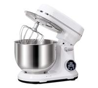Batteur sur socle, Mélangeur De Cuisine Électrique Sur Socle 5, L, 800w, Robot Culinaire Planétaire Chronométré, Cuisson Gâteaux À Courant Continu Pour la pâtisserie(White)