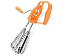 Batteurs à œufs Batteur à main manuel rotatif double tête manivelle, fouet en acier inoxydable pour œufs, crème et pâte 9, 7 x 5, 3 pouces, mélangeur
