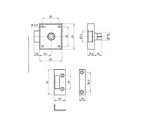Batteuse bec de cane EDF demi-tour universelle avec gâche - - 1203
