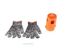 Batteuse et décortiqueuse de maïs portable compatible avec les perceuses électriques pour le traitement des épis de maïs secs, décapant en nylon haute résistance avec vis réglable (Orange)