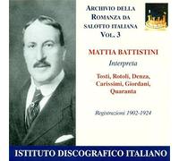 Battistini Mattia - Romanza Da Salotto Italiana Vol.3 [Import]