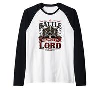 Battle Belongs to The Lord Christian Warrior Armor of God Manche Raglan