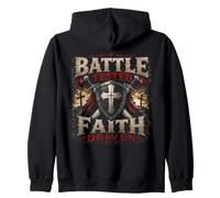 Battle Combat Faith Driven Christian Warrior Armor of God Sweat à Capuche