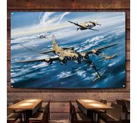 Battle for Air Supremacy in World War II Flag Banner Wall Chart Canvas Painting Bombers Fighter Jet Posters & Prints Wall Art Decoration Tapisserie pour chambre, salle de classe, maison, chambre à