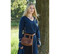Battle-Merchant Blouse Médiévale Aila à Lacets, Bleue Costume Viking