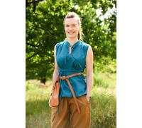 Battle-Merchant Blouse Médiévale Sans Manches Levke, Pétrole Médiéval Viking