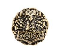 Battle-Merchant Boucle de ceinture - Marteau de Thor en Schonen - Viking - Thor - Odin - Marteau couleur bronze