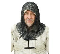 Battle-Merchant Capot de chaîne, non riveté, col en V, ID9 mm, chemise brunie, médiévale, viking
