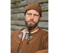 Battle-Merchant Casque Viking Leif, Diamant, Laine, Brun