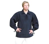 Battle-Merchant Chemise Du Moyen Âge En Coton, Noir