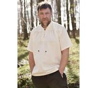 Battle-Merchant Chemise Médiévale, Manches Courtes, Naturel