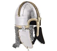 Battle-Merchant Coppergate Casque M Vernieteter Kettenbrünne 1,6 MM Acier Viking