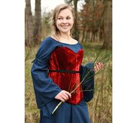 Battle-Merchant Corsage Miellière en Velours Rouge Style Médiéval