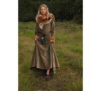 Battle-Merchant Cotehardie en Velours d'Isabelle Vert Robe Médiévale LARP