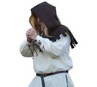 Battle-Merchant Gugel Médiéval Zatteln Beige/Brun Viking LARP Cape À Capuche
