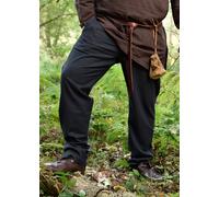 Battle-Merchant Pantalon Médiéval Simple Hagen, Noir