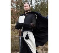 Battle-Merchant Robe D'Arme D'Époque Eckhart, Mi-Parti, Naturel/Noir