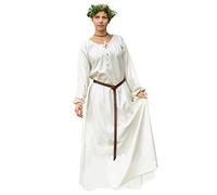 Battle-Merchant - Robe médiévale Ana - pour Femme - Jeux de rôle Grandeur Nature/Costume/Viking - Naturel - XL