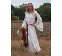 Battle-Merchant Robe Médiévale Burglinde à Manches Trompetes Nature - Viking