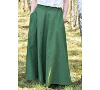 Battle-Merchant Robe Médiévale Évasée Verte Viking, Coton, Femme