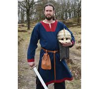 Battle-Merchant Robe Médiévale Vallentin, Bleu/Rouge