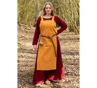 Battle-Merchant Robe Viking, Robe à Bretelles Tinna Jaune Moutarde Médiéval