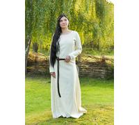 Battle-Merchant Robe Viking Simple Celeste, Laine, Naturel