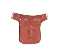 Battle-Merchant Sac médiéval en cuir, sac banane et ceinture, marron, Einheitsgröße, Moyen Âge