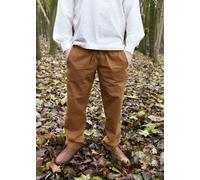 Battle-Merchant Simple Mittelalter-Hose Hagen, Beige Marron