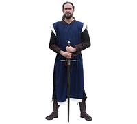 Battle-Merchant - Tabard médiéval Eckhart - style chevalier - bleu/naturel - XL/XXL