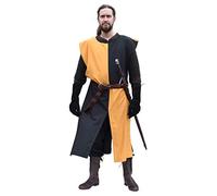 Battle-Merchant - Tabard médiéval Eckhart - style chevalier - jaune/noir - S/L