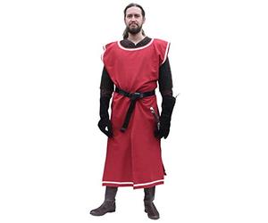 Battle-Merchant - Tabard médiéval Eckhart - style chevalier - motif damier ou plusieurs coloris unis - S-XXL