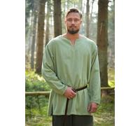 Battle-Merchant Tunika Varnis Lavé Vert pour Homme LARP Moyen-Âge Cosplay