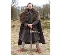 Battle-Merchant - Tunique médiévale Kragelund - pour Homme - pour Jeux de rôle Grandeur Nature/Style Viking - Vert Olive - S