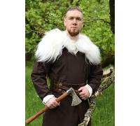 Battle-Merchant Tunique Médiévale Simple Gunther, Manches Longues, Marron