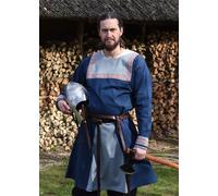Battle-Merchant Tunique Viking Halvar Avec Broderie, Bleu