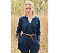 Battle-Merchant Tunique Viking Ylva Femmes, Bleu, Moyen Âge LARP