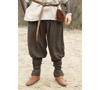 Battle-Merchant Wikingerhose Tjore avec Chevrons, Moyen Âge Pantalons, Braun